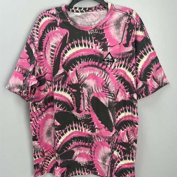 Nike Kyrie Pink & Black Flytrap Print T-Shirt DZ2691-068 Men’s Small or LT - Picture 1 of 6